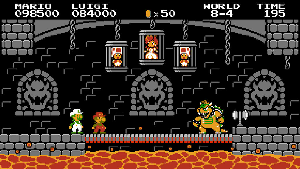 Super Mario Bros. redrawn